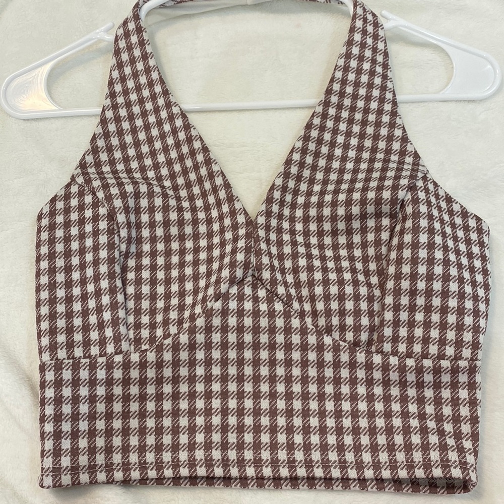 Patterned top.